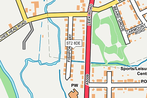 ST2 8DE map - OS OpenMap – Local (Ordnance Survey)