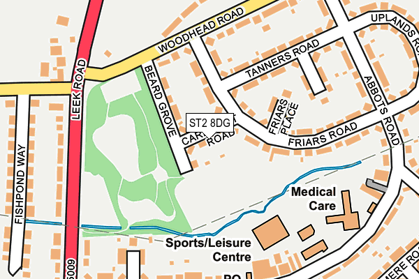 ST2 8DG map - OS OpenMap – Local (Ordnance Survey)