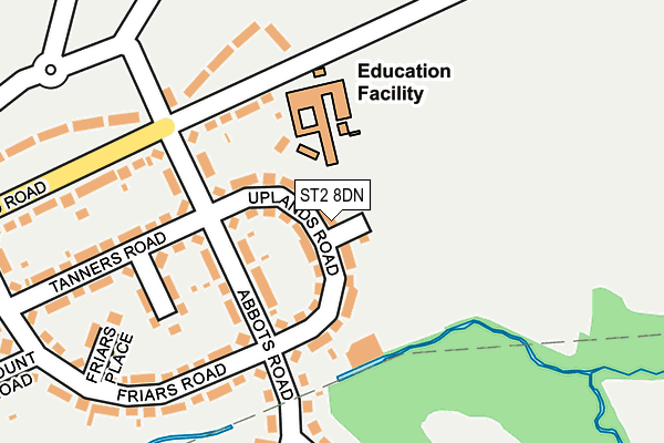 ST2 8DN map - OS OpenMap – Local (Ordnance Survey)