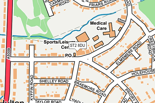 ST2 8DU map - OS OpenMap – Local (Ordnance Survey)