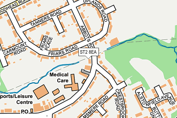 ST2 8EA map - OS OpenMap – Local (Ordnance Survey)