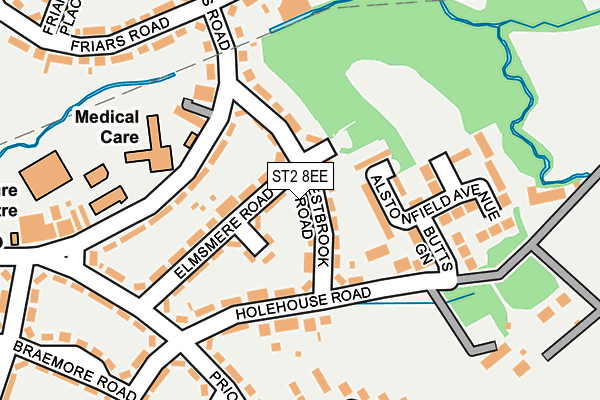 ST2 8EE map - OS OpenMap – Local (Ordnance Survey)