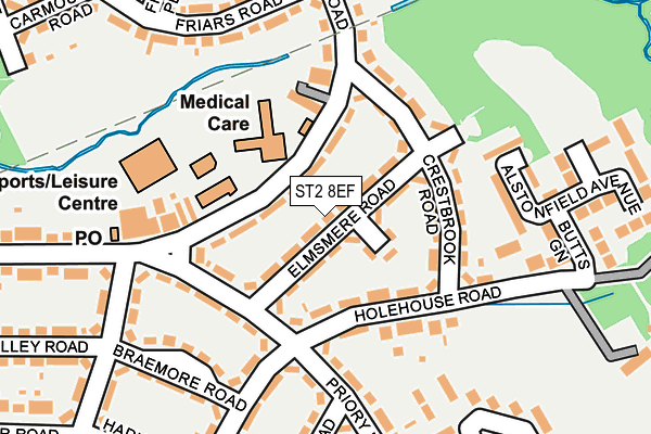 ST2 8EF map - OS OpenMap – Local (Ordnance Survey)