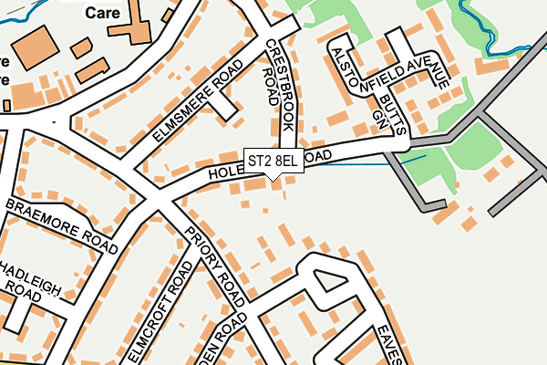 ST2 8EL map - OS OpenMap – Local (Ordnance Survey)