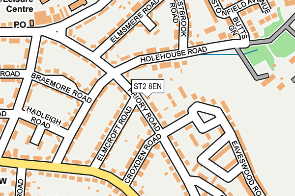 ST2 8EN map - OS OpenMap – Local (Ordnance Survey)