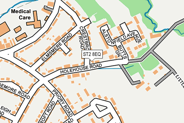 ST2 8EQ map - OS OpenMap – Local (Ordnance Survey)