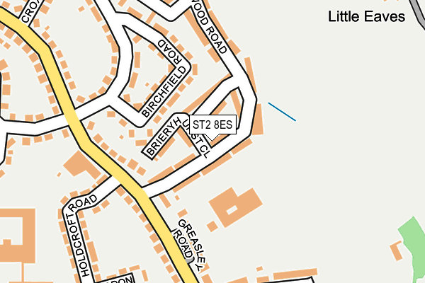 ST2 8ES map - OS OpenMap – Local (Ordnance Survey)