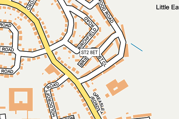 ST2 8ET map - OS OpenMap – Local (Ordnance Survey)