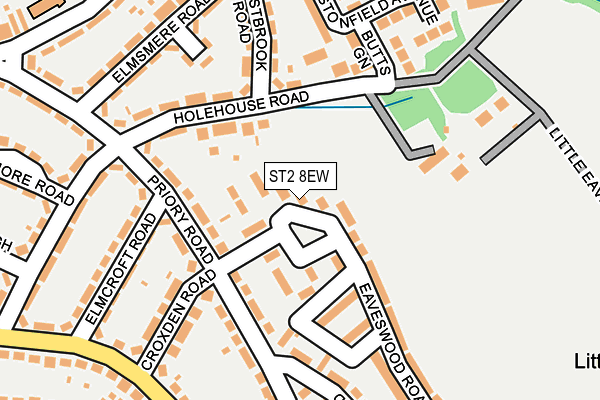 ST2 8EW map - OS OpenMap – Local (Ordnance Survey)