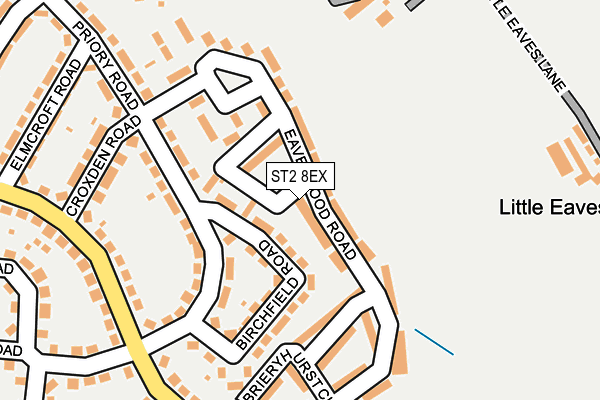 ST2 8EX map - OS OpenMap – Local (Ordnance Survey)