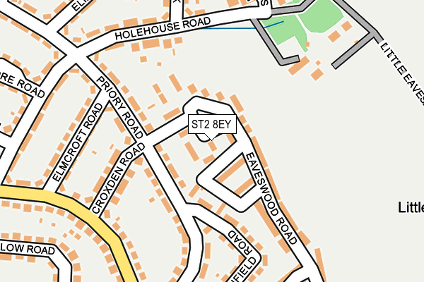 ST2 8EY map - OS OpenMap – Local (Ordnance Survey)