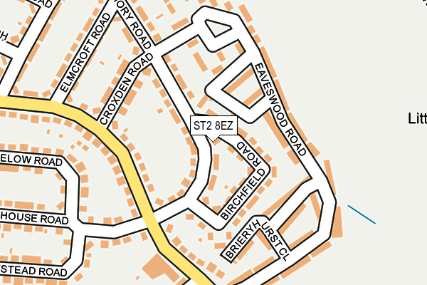 ST2 8EZ map - OS OpenMap – Local (Ordnance Survey)