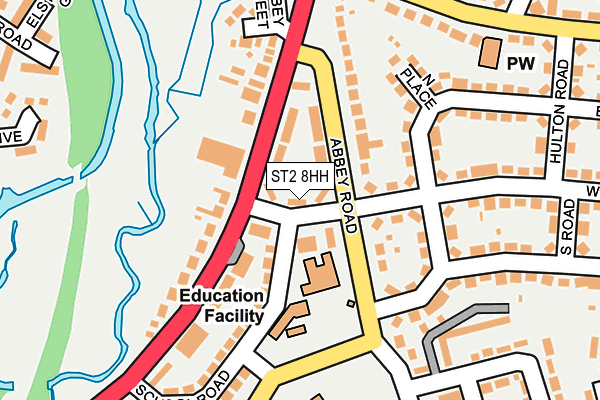 ST2 8HH map - OS OpenMap – Local (Ordnance Survey)