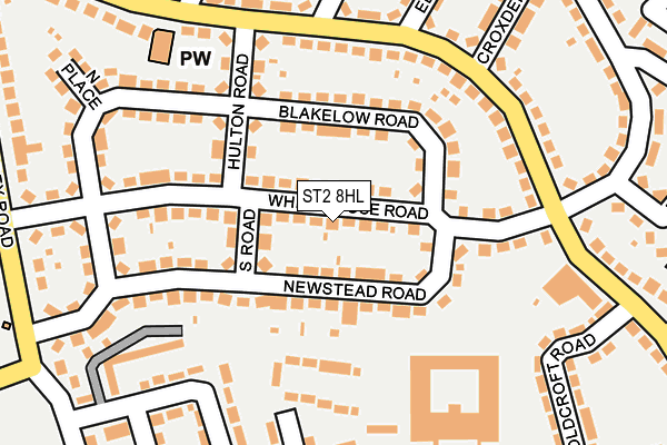 ST2 8HL map - OS OpenMap – Local (Ordnance Survey)