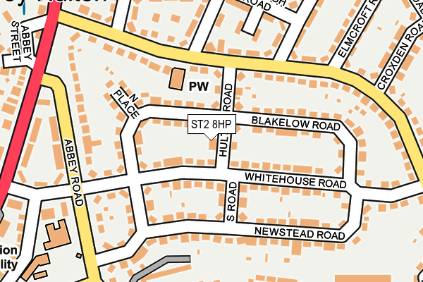 ST2 8HP map - OS OpenMap – Local (Ordnance Survey)