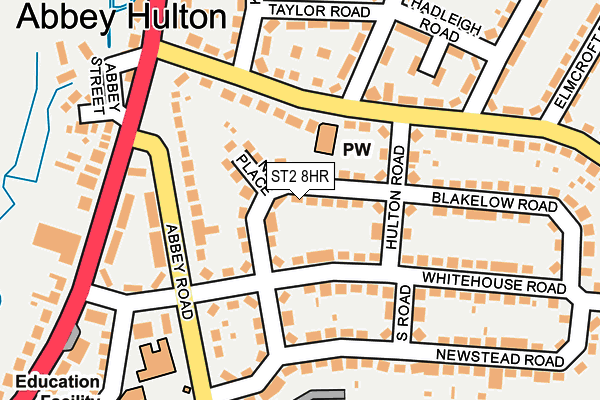 ST2 8HR map - OS OpenMap – Local (Ordnance Survey)