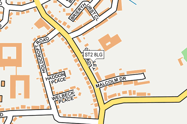 ST2 8LG map - OS OpenMap – Local (Ordnance Survey)