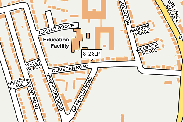 ST2 8LP map - OS OpenMap – Local (Ordnance Survey)