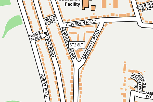 ST2 8LT map - OS OpenMap – Local (Ordnance Survey)