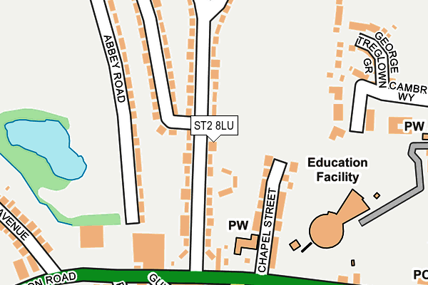 ST2 8LU map - OS OpenMap – Local (Ordnance Survey)