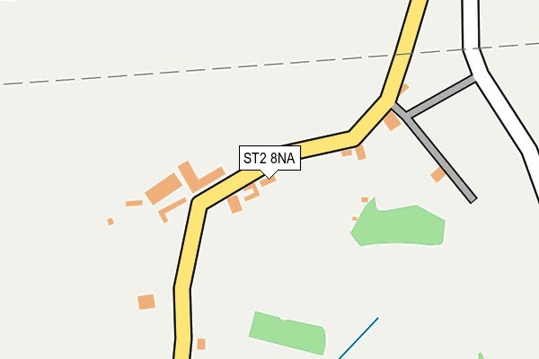 ST2 8NA map - OS OpenMap – Local (Ordnance Survey)