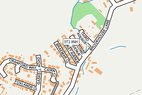 ST2 8NH map - OS OpenMap – Local (Ordnance Survey)