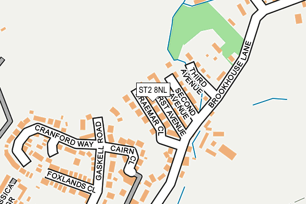 ST2 8NL map - OS OpenMap – Local (Ordnance Survey)