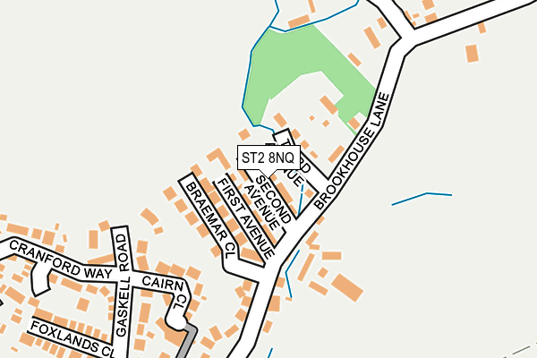 ST2 8NQ map - OS OpenMap – Local (Ordnance Survey)