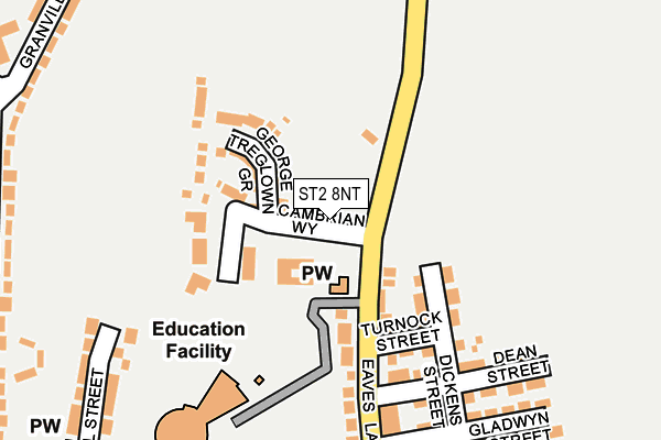 ST2 8NT map - OS OpenMap – Local (Ordnance Survey)