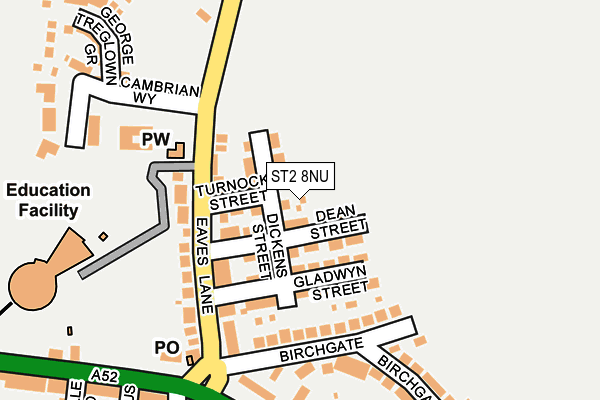 ST2 8NU map - OS OpenMap – Local (Ordnance Survey)