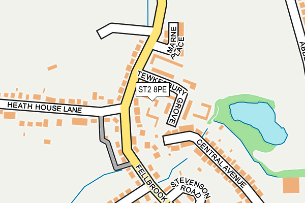 ST2 8PE map - OS OpenMap – Local (Ordnance Survey)