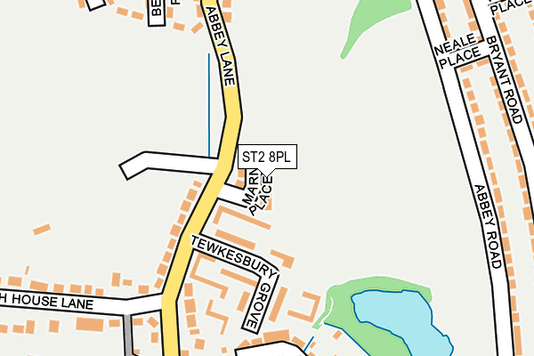 ST2 8PL map - OS OpenMap – Local (Ordnance Survey)