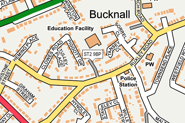 ST2 9BP map - OS OpenMap – Local (Ordnance Survey)