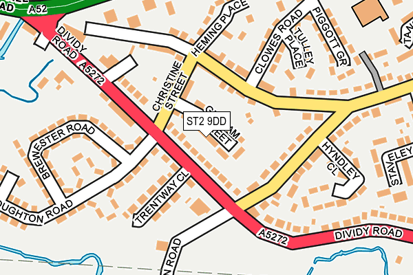 ST2 9DD map - OS OpenMap – Local (Ordnance Survey)