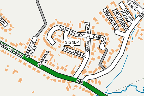 ST2 9DP map - OS OpenMap – Local (Ordnance Survey)