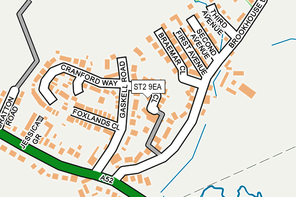 ST2 9EA map - OS OpenMap – Local (Ordnance Survey)