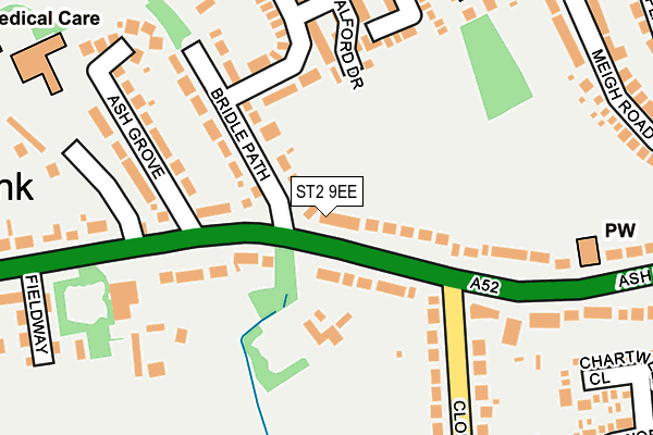 ST2 9EE map - OS OpenMap – Local (Ordnance Survey)