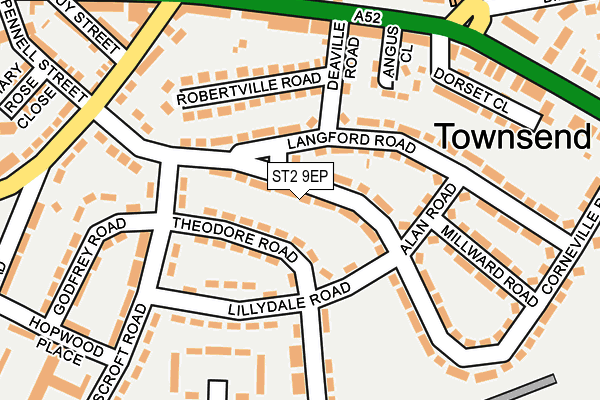 ST2 9EP map - OS OpenMap – Local (Ordnance Survey)