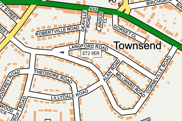 ST2 9ER map - OS OpenMap – Local (Ordnance Survey)