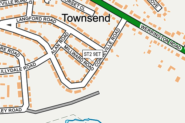 ST2 9ET map - OS OpenMap – Local (Ordnance Survey)