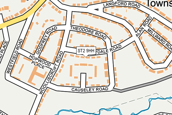 ST2 9HH map - OS OpenMap – Local (Ordnance Survey)