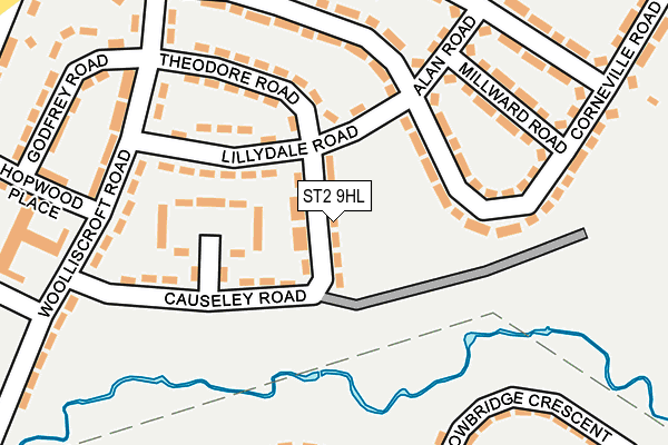 ST2 9HL map - OS OpenMap – Local (Ordnance Survey)