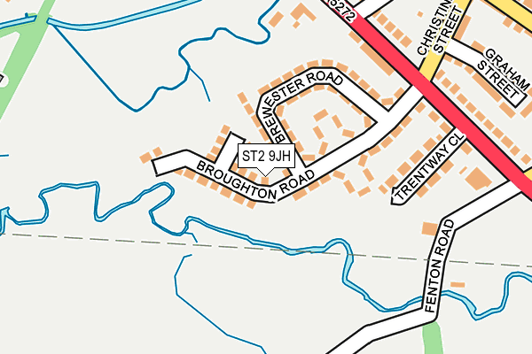 ST2 9JH map - OS OpenMap – Local (Ordnance Survey)