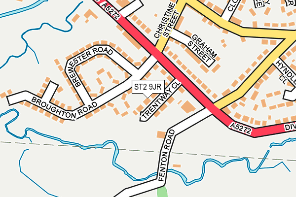 ST2 9JR map - OS OpenMap – Local (Ordnance Survey)