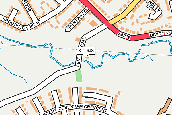 ST2 9JS map - OS OpenMap – Local (Ordnance Survey)