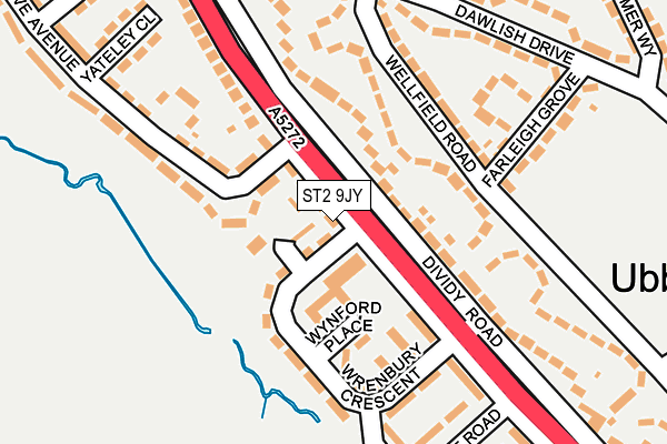 ST2 9JY map - OS OpenMap – Local (Ordnance Survey)