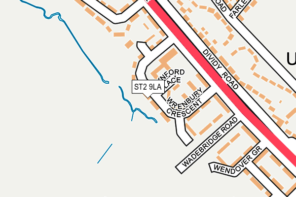 ST2 9LA map - OS OpenMap – Local (Ordnance Survey)