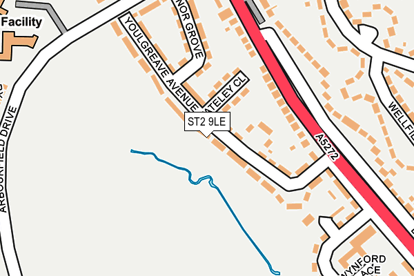 ST2 9LE map - OS OpenMap – Local (Ordnance Survey)