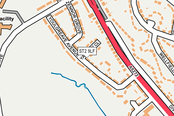 ST2 9LF map - OS OpenMap – Local (Ordnance Survey)