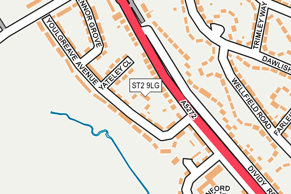 ST2 9LG map - OS OpenMap – Local (Ordnance Survey)